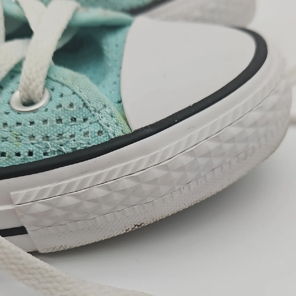 Converse All-Star Perforated Aqua Low-Top Sneakers Size 7 - Picture 7 of 14